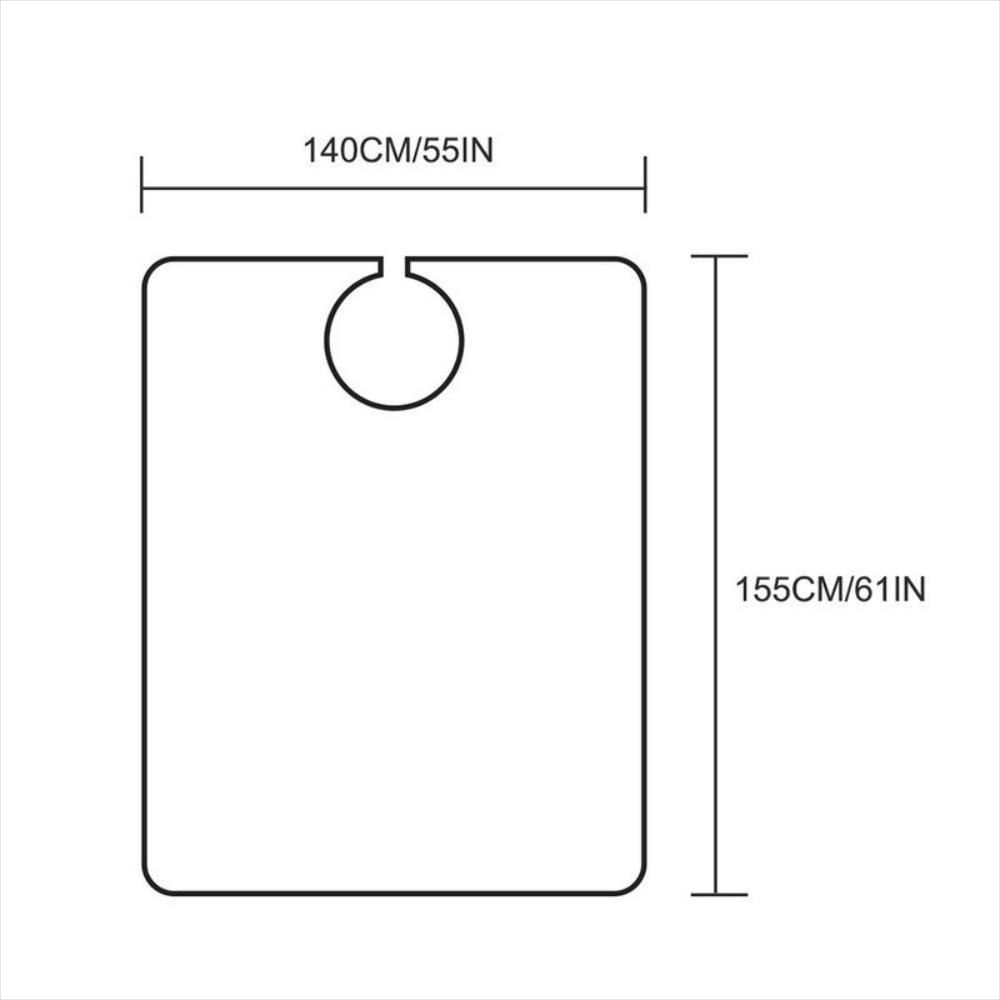 Capa De Peluquería Impermeable Ajustable Con Cierre 128X152 img #3