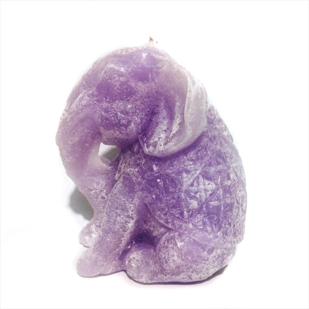 Velas Decorativa Elefante Sentado Morado . Egg Productos De Paz. img #1
