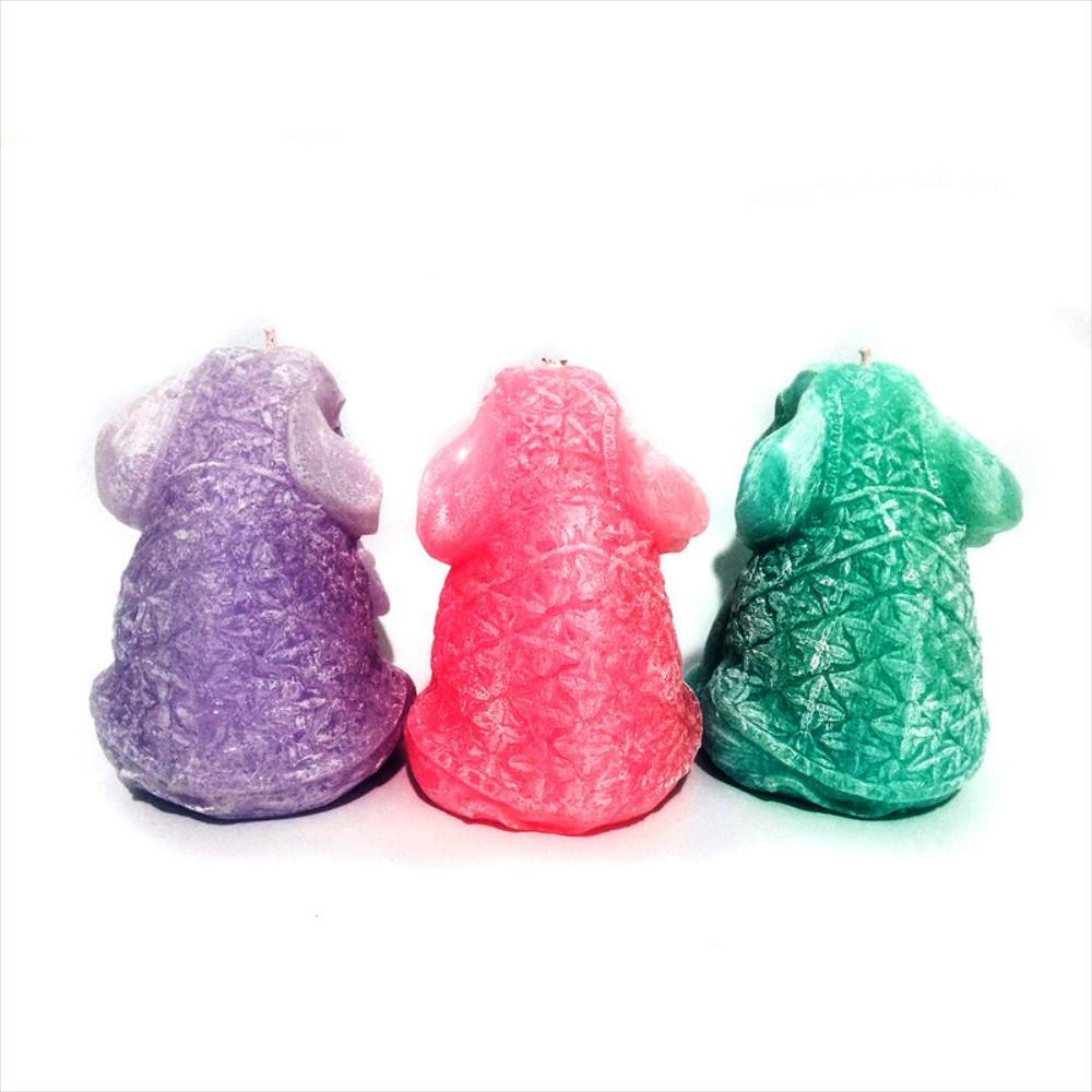 Velas Decorativa Elefante Sentado Morado . Egg Productos De Paz. img #3