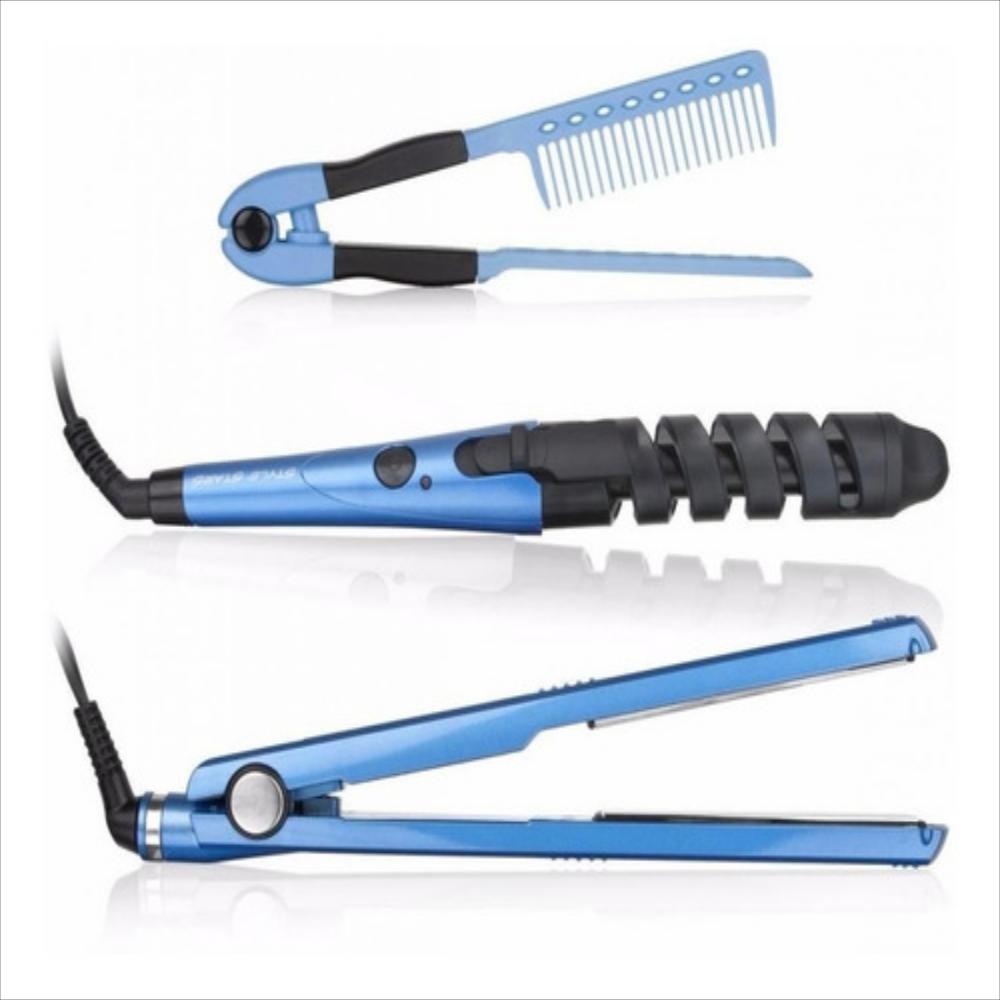 Plancha Cabello Nano Titanium, Mini Plancha Viajera, Peine