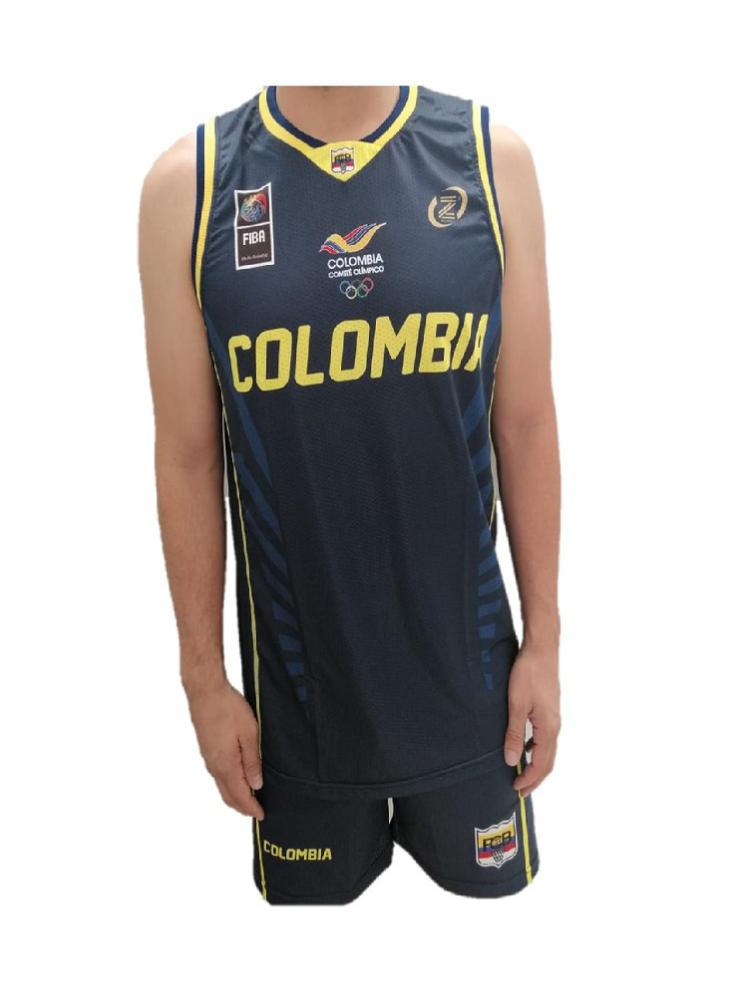 Camiseta Selección Colombia Baloncesto Hombre XL Azul_turquí