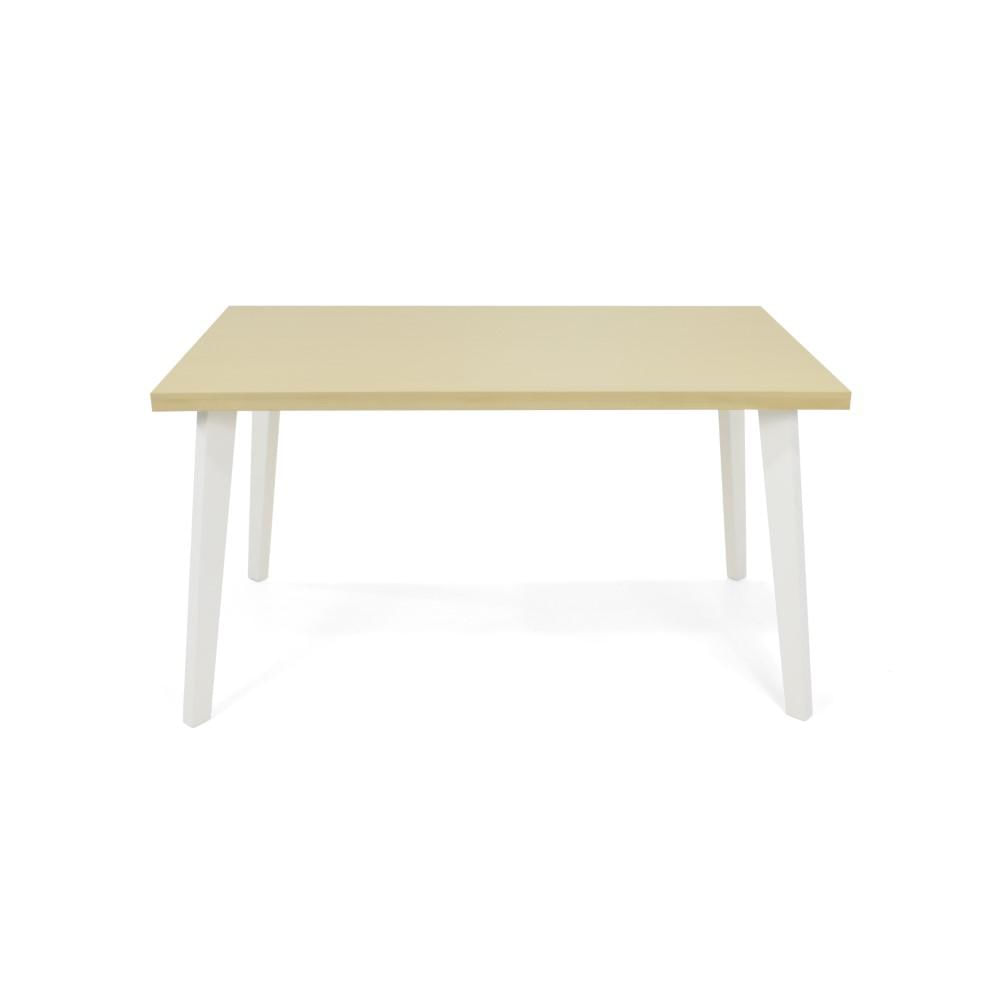 Mesa De Comedor Liverpool 6 Puestos Patas Blanco