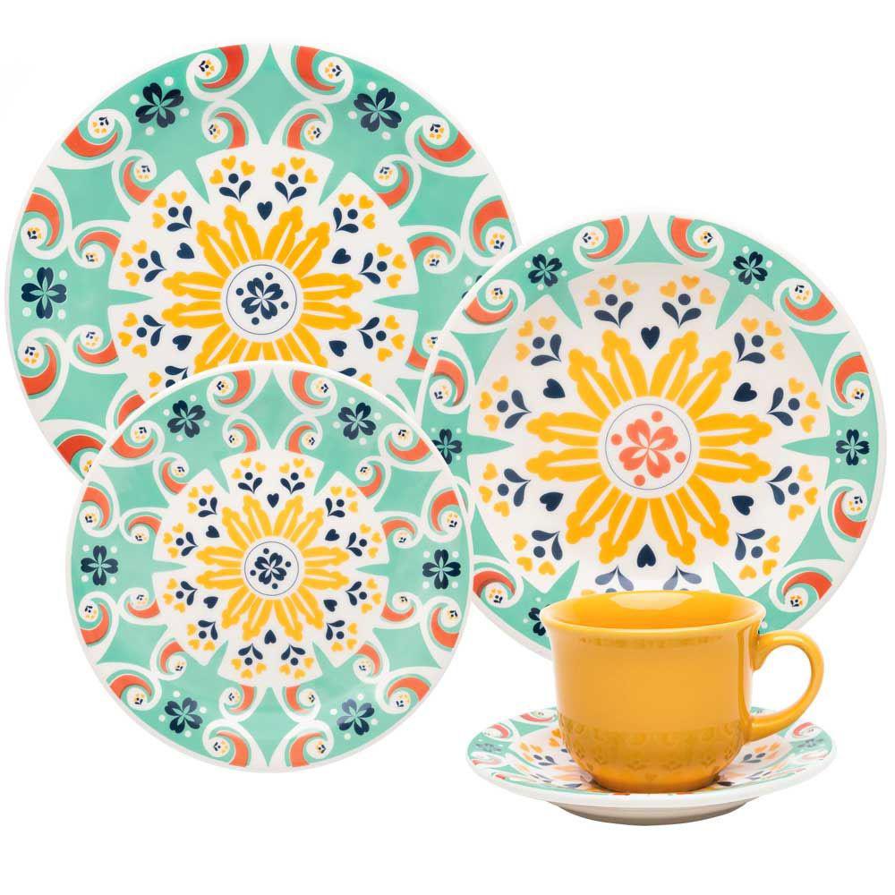 Vajilla Floreal Solar 20Pzas Oxford Ox 092251 Multicolor