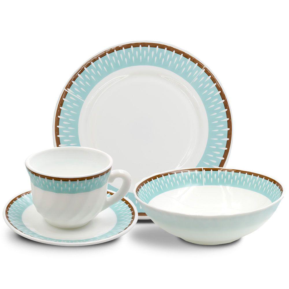 Vajilla Vitrocerámica 16Pzas Home Elements 299895800 Celeste