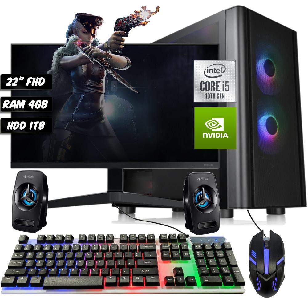 Computador Torre Gamer Thermaltake Intel Core I5 10400 Hdd 1Tb Ram 4Gb Gt710 2Gb + Mon 22 + Perifericos Usb img #1