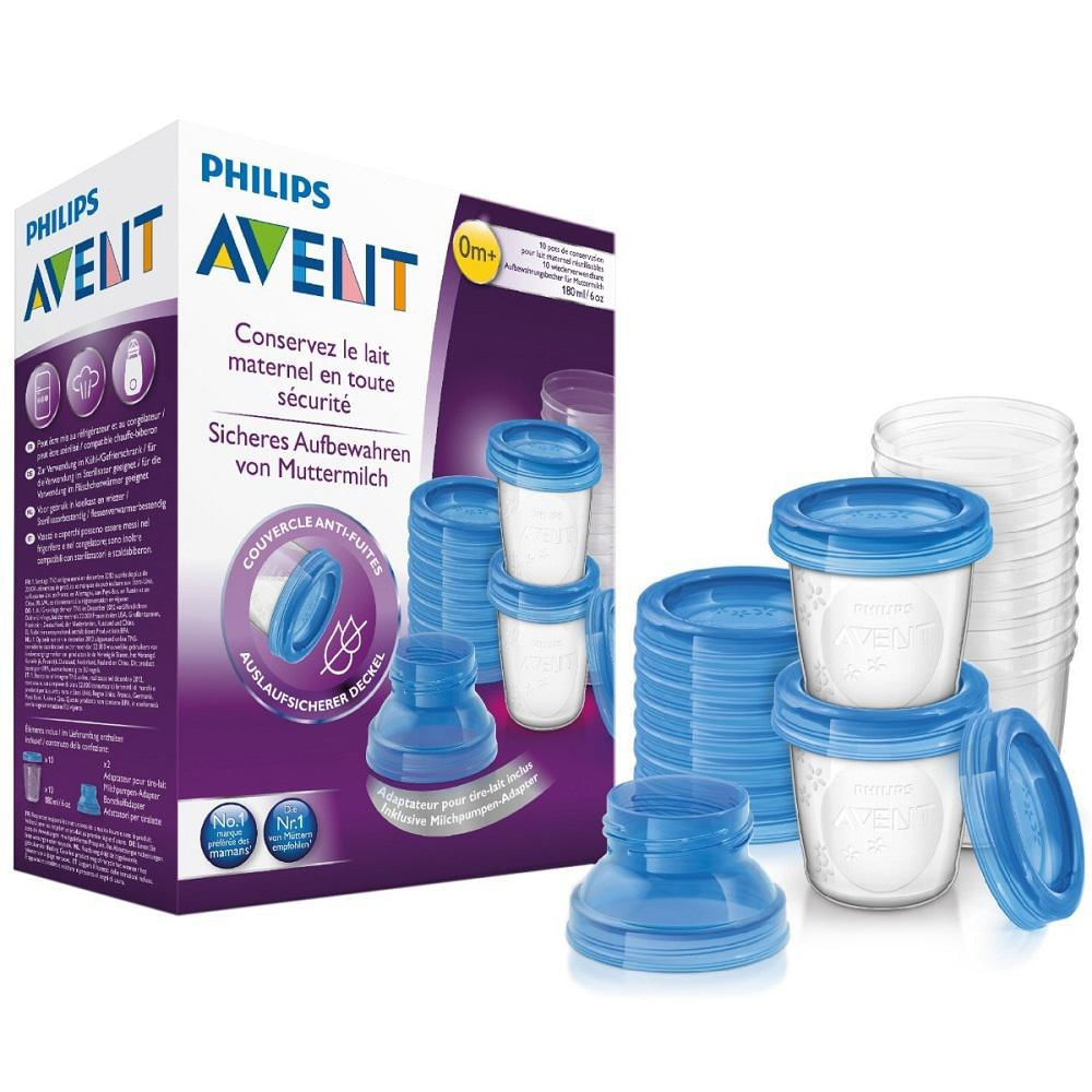Avent Vasos Almacenamiento Leche Materna Reutilizables X10