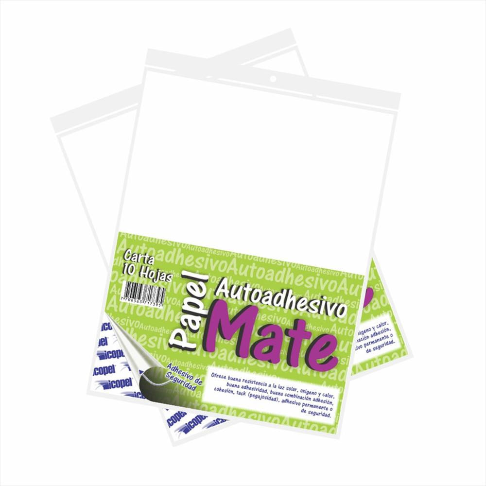 Bolsa Papel Adhesivo Mate Carta*2 Unidades
