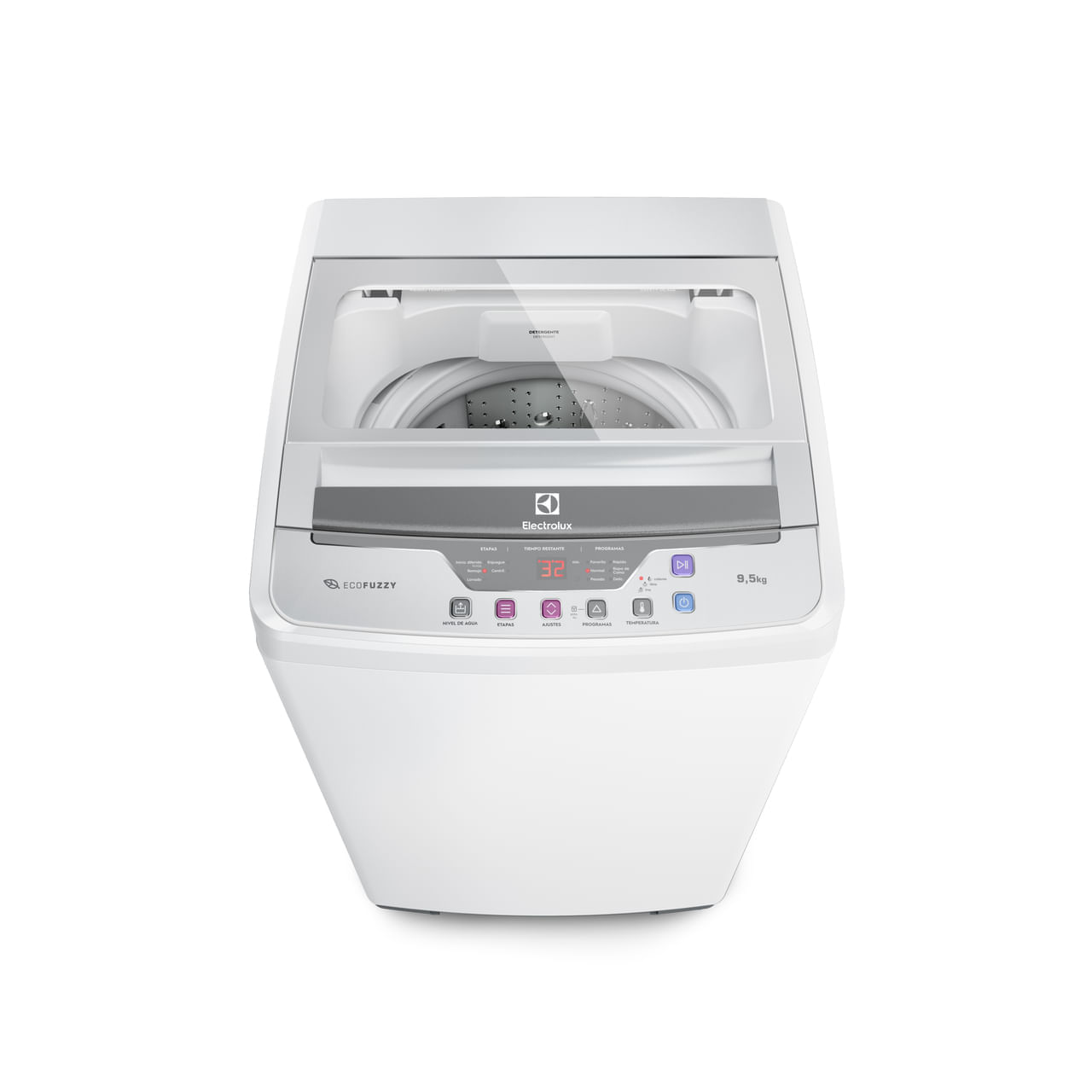 Lavadora automática Carga Superior 9.5kg Eco Fuzzy Electrolux EWIV09D3OSGUW Blanca img #3