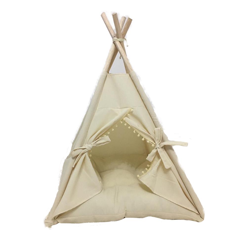 Tipi Para Mascotas Carpa, Teepee, Casa Perros O Gatos Emiliab Store Beigeplano2 img #3
