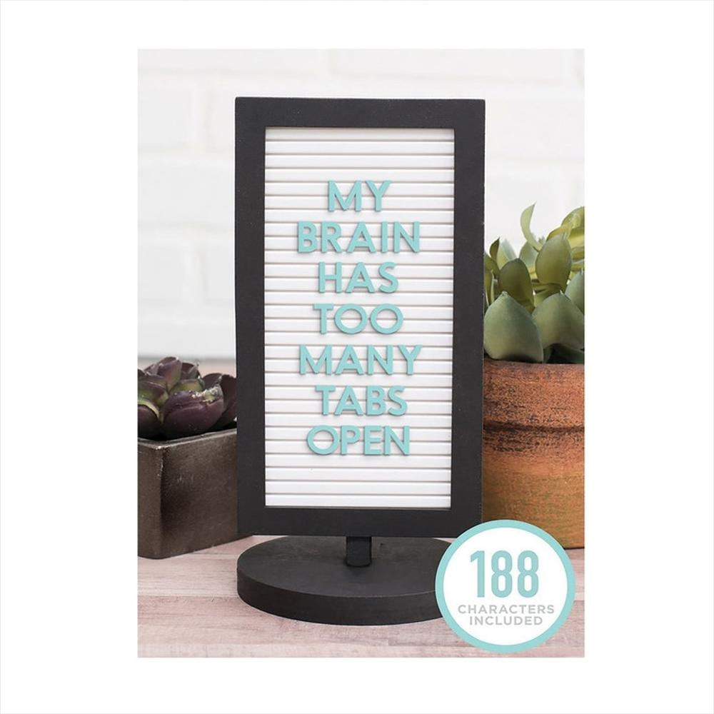 Tablero Decorativo Para Letras 10 Cm X 19 Cm + 188 Caracteres img #1