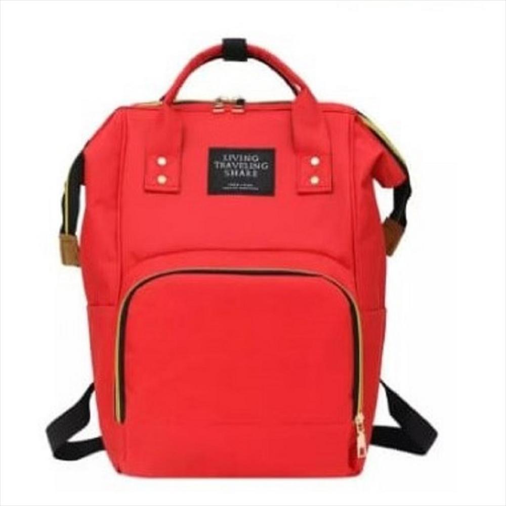 Pañalera Multifuncional Morral Bolso Bebe Mochila Roja 1812
