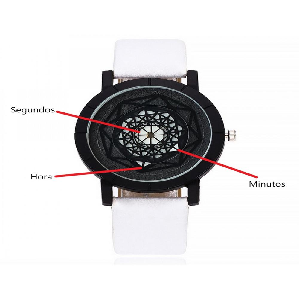 Reloj Espiral Giratorio Unisex Blanco Sport img #3