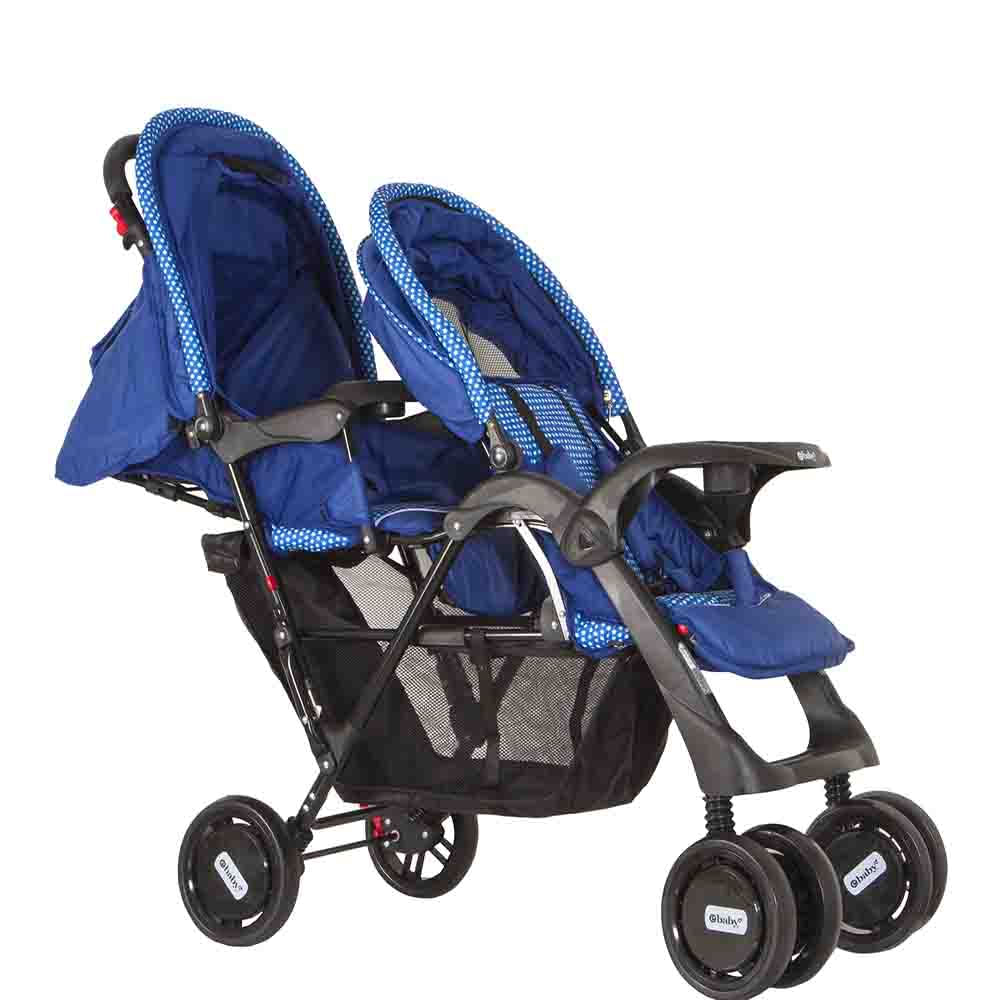Coche Gemelar Lineal Ebaby Azul img #1
