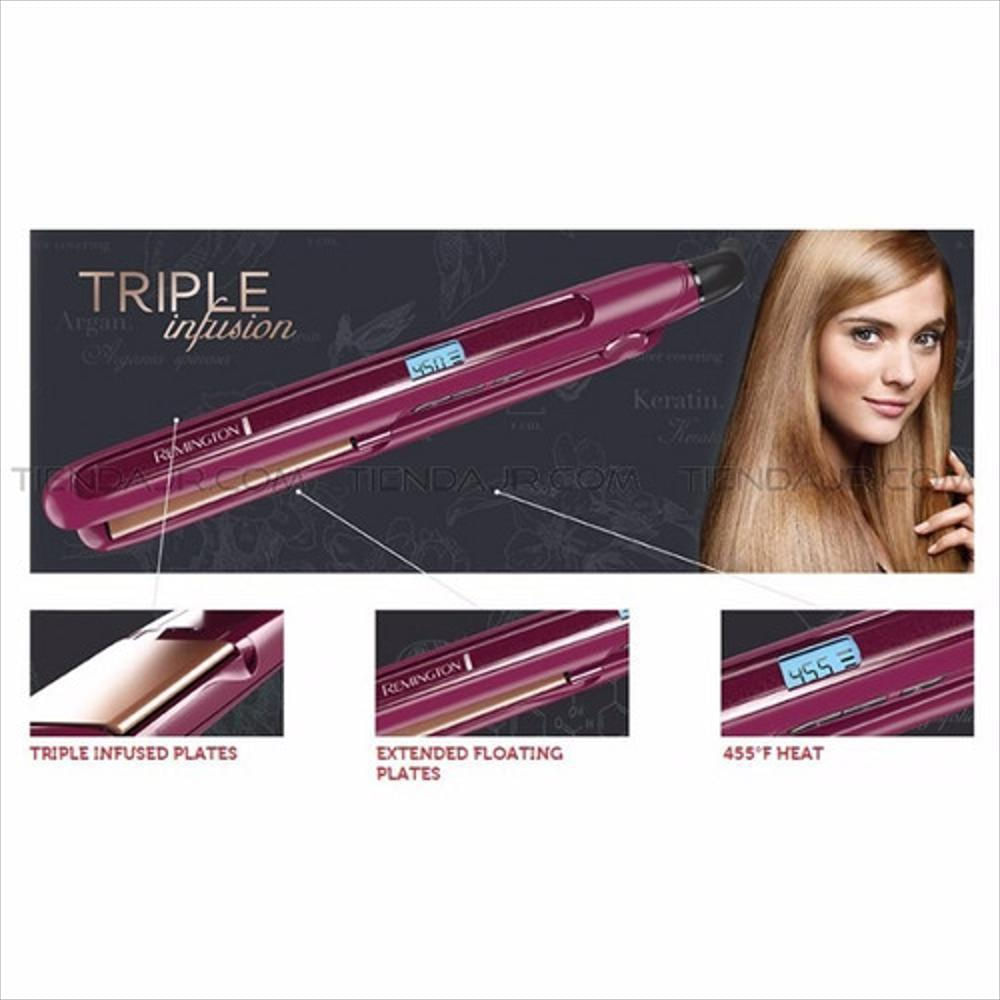 Plancha Remington Triple Infusion Con Keratina Argan Macadamia img #3