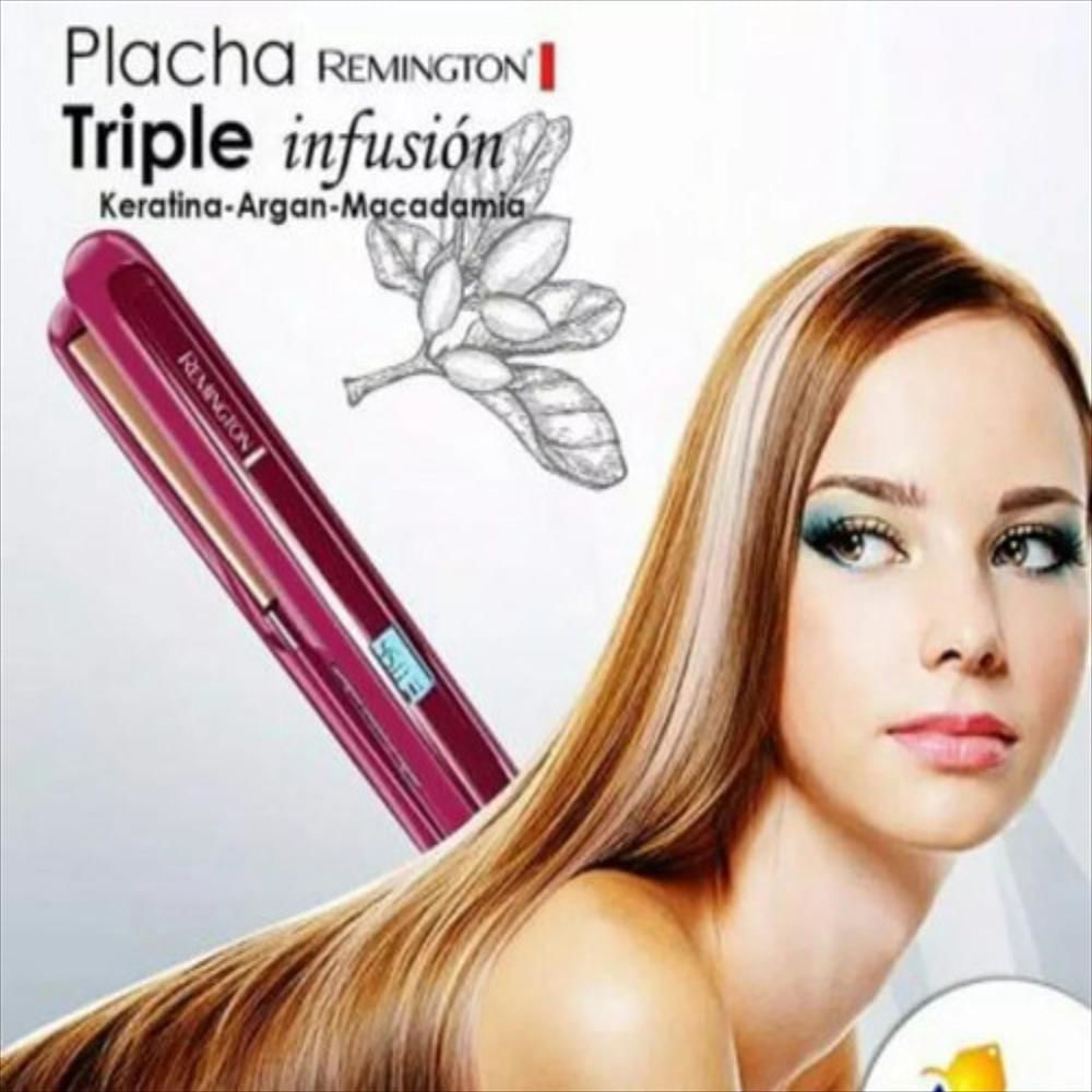 Plancha Remington Triple Infusion Con Keratina Argan Macadamia img #4
