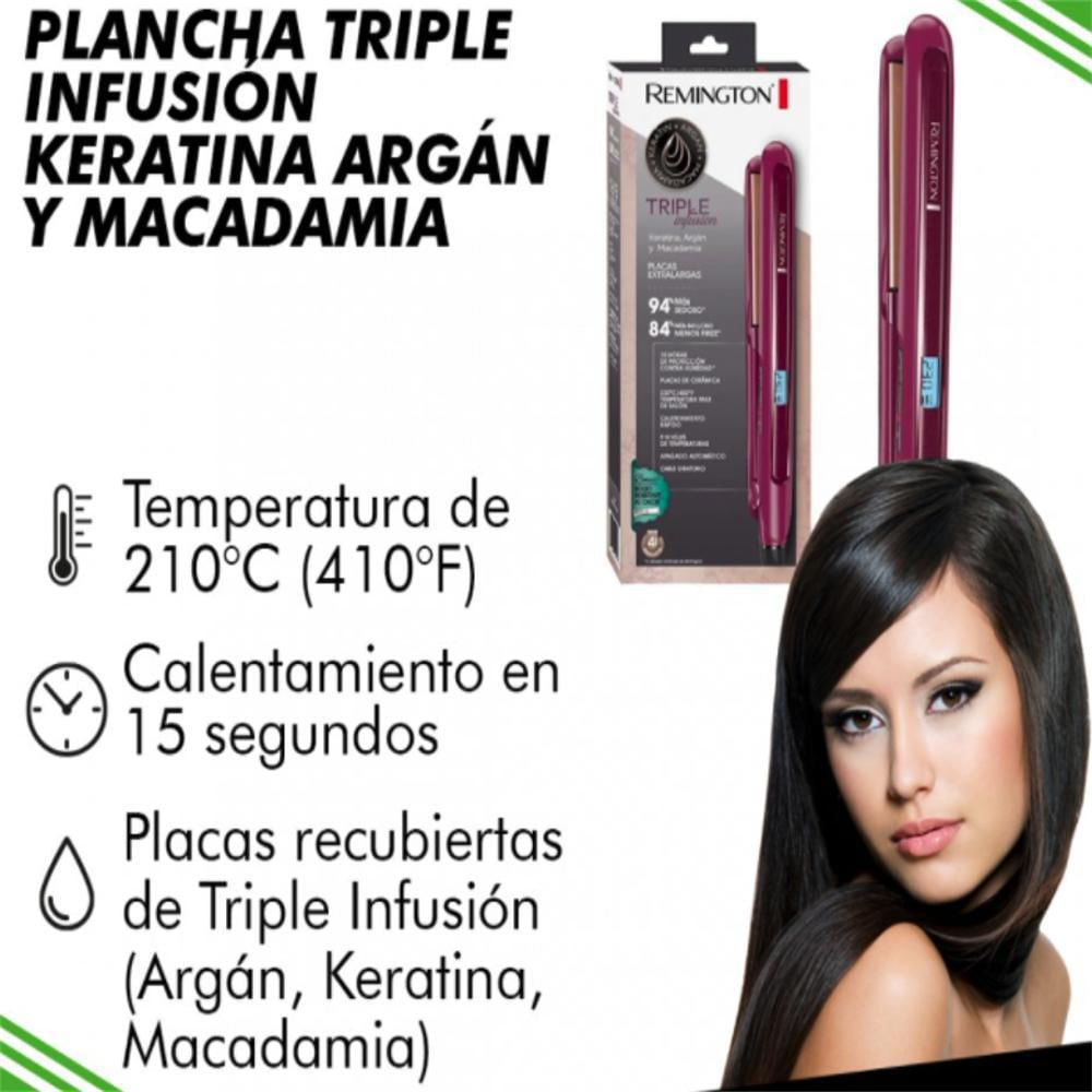 Plancha Remington Triple Infusion Con Keratina Argan Macadamia img #5