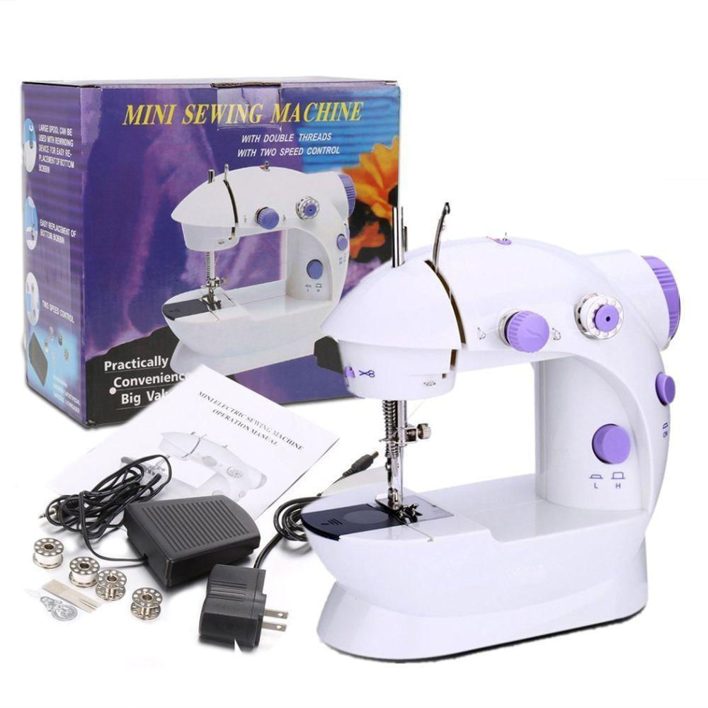 Mini máquina de coser, máquina de coser portátil para principiantes y  adultos, máquina eléctrica de manualidades de velocidad para reparar,  máquinas