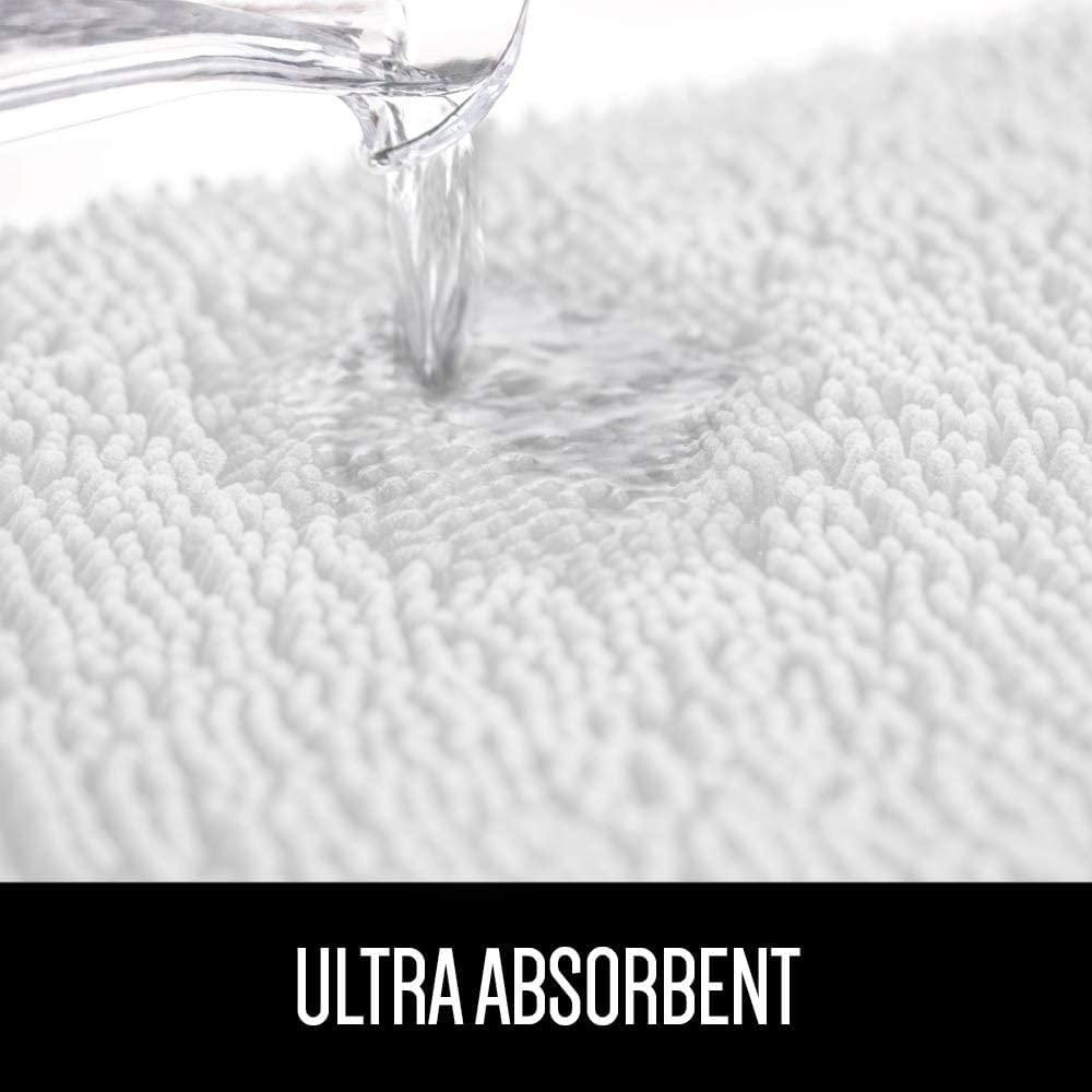 Alfombra De Baño De Chenilla Blanca Gorilla Grip img #2