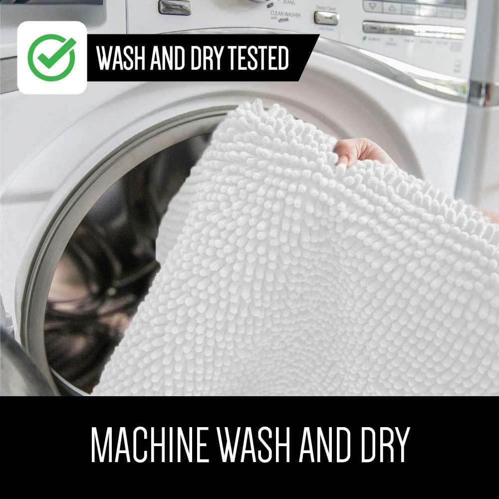 Alfombra De Baño De Chenilla Blanca Gorilla Grip img #3