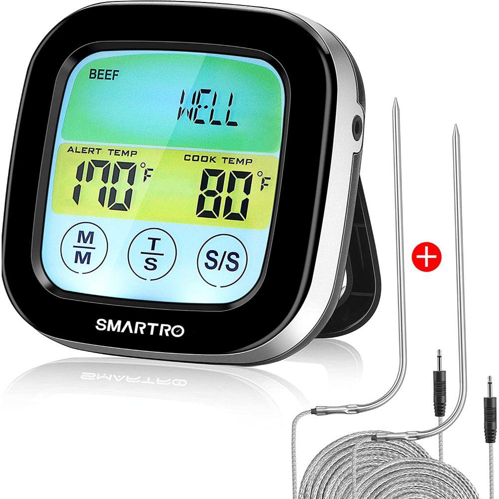 Termómetro Smartro Digital Para Alimentos Con 2 Sondas