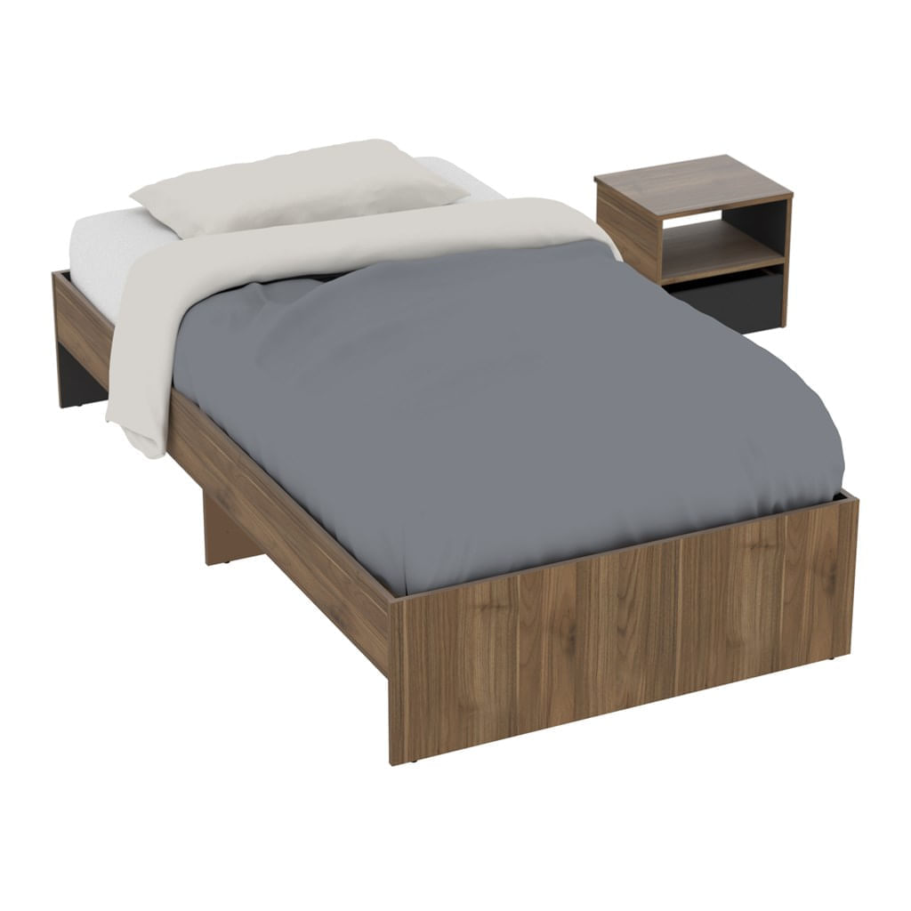 Combo Cama Sencilla (100Cm) + Mesa De Noche Toscana img #3
