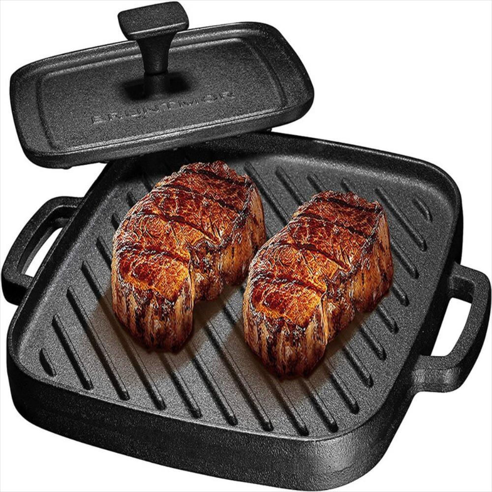 Plancha De Parrilla Reversible De 10 X 10 De Hierro Fundido