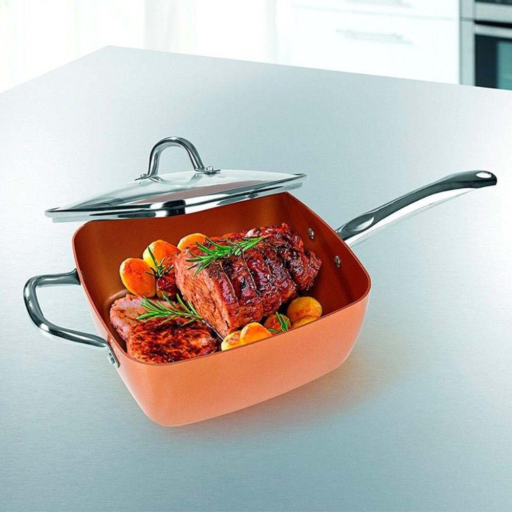 Sarten Antiadherente Copper Pan Cobre Cacerola Vapor Freir img #1