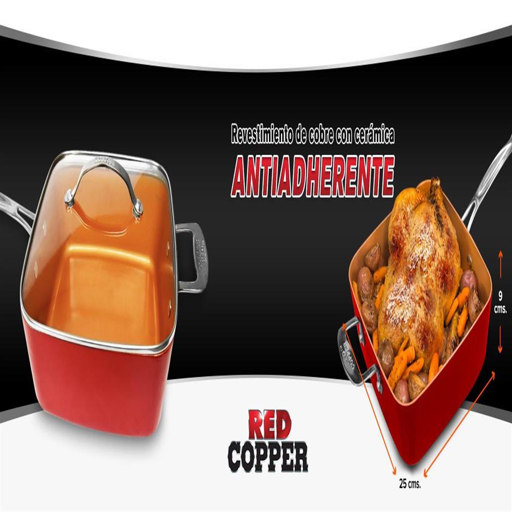 Sarten Antiadherente Copper Pan Cobre Cacerola Vapor Freir img #5