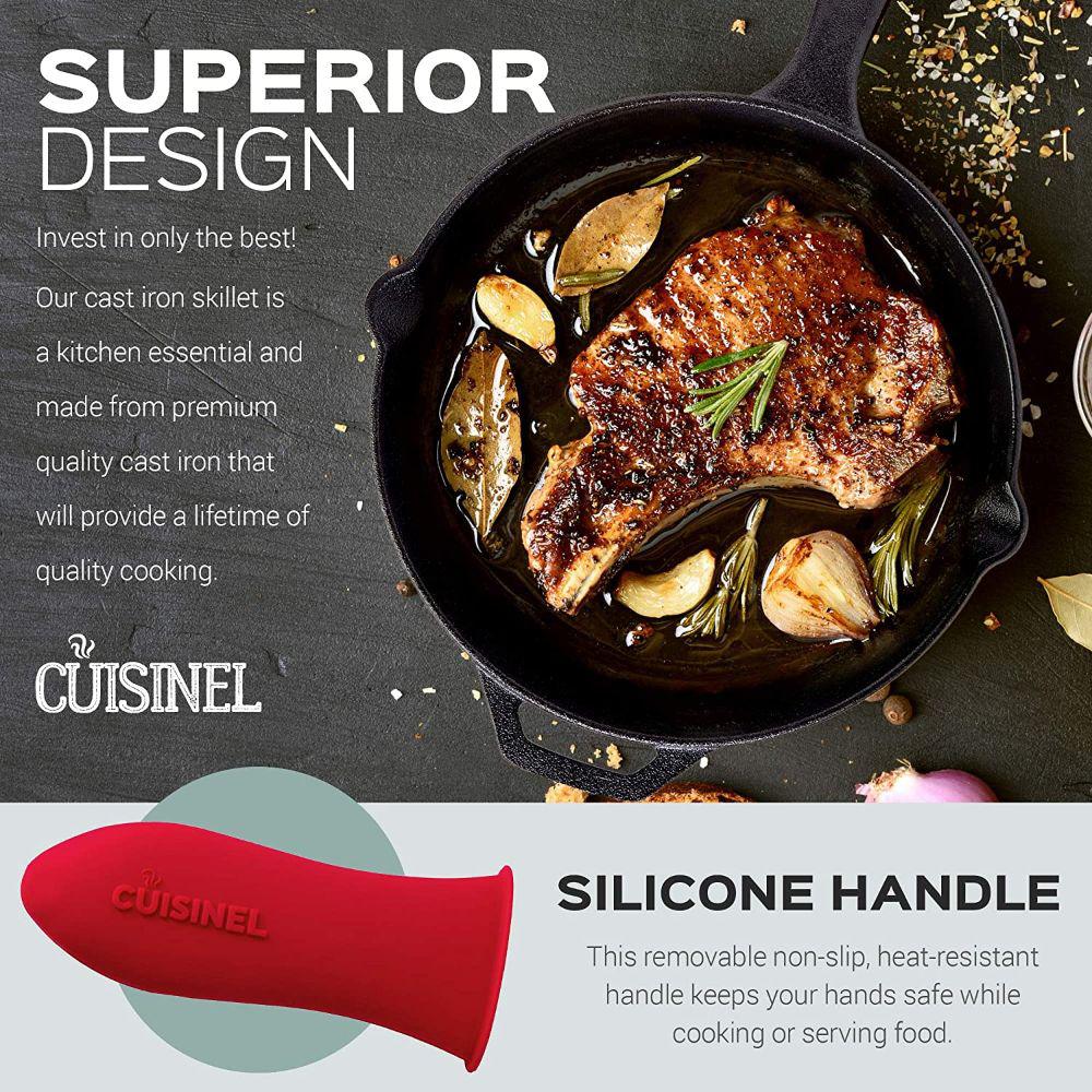 Sartén De Hierro Fundido Pre Sazonado Juego De 2 img #7