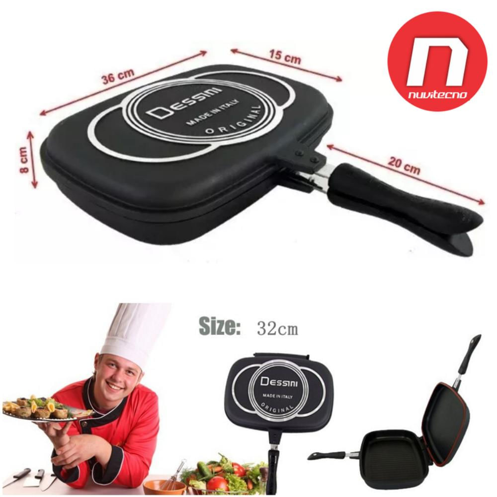 Sartén Doble Parrilla Dessini Dual Grill Antiadherente 36Cm img #5