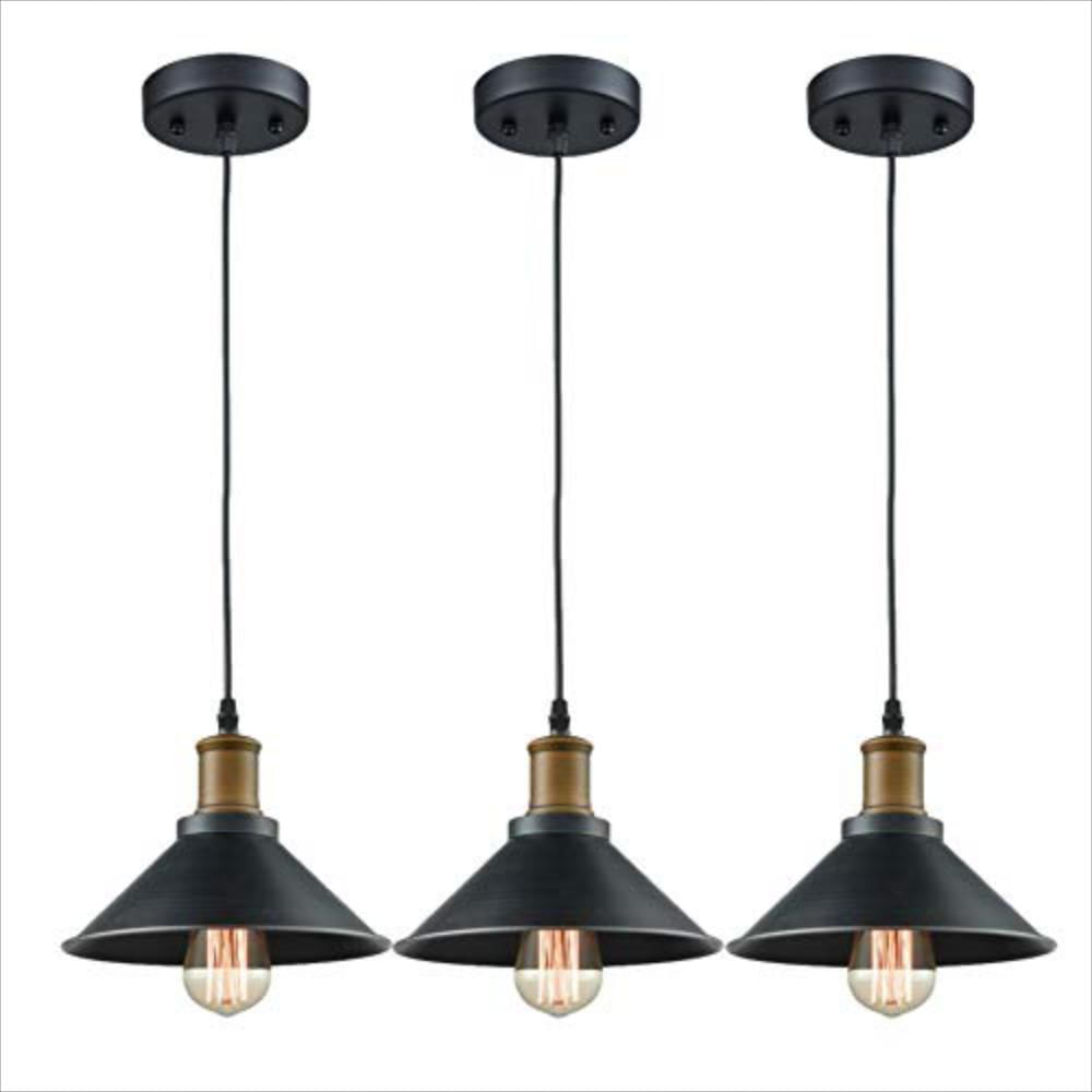 Luz De Techo 3 Luces Colgantes De Metal Cocina.