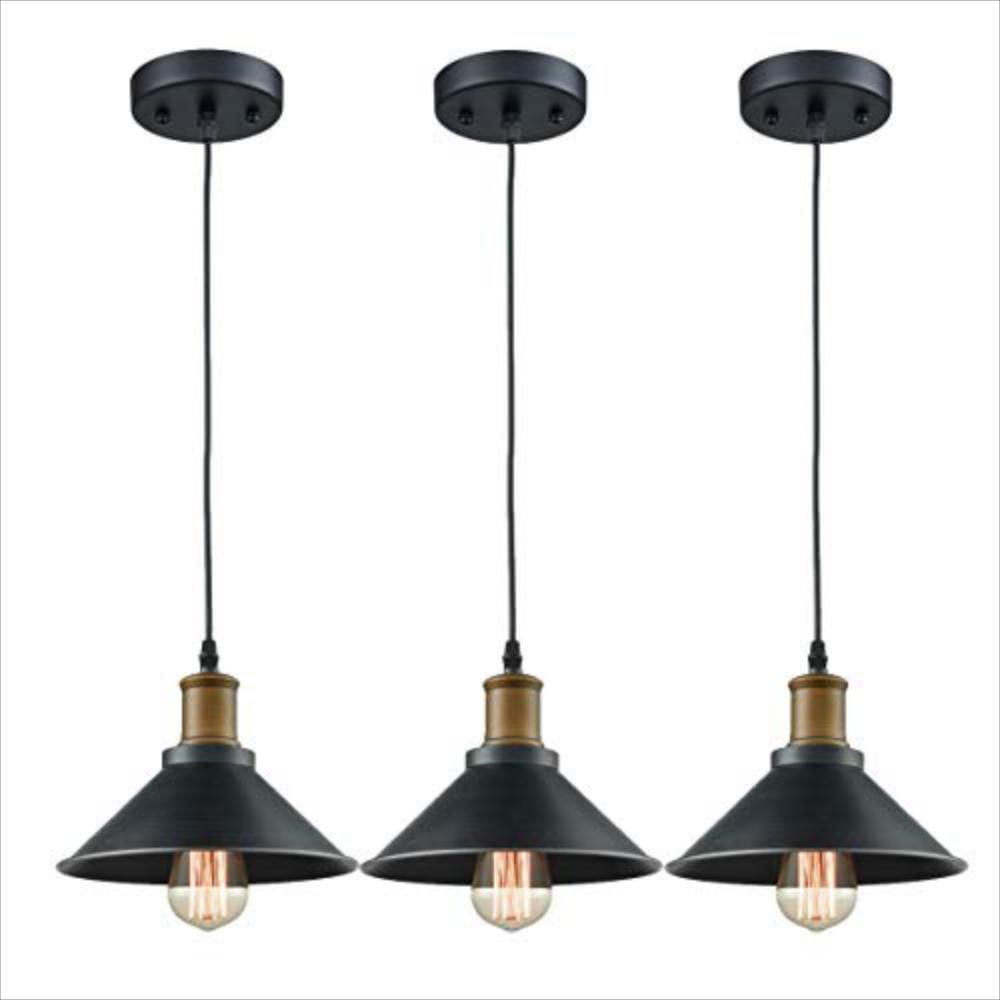 Luz De Techo 3 Luces Colgantes De Metal Cocina. img #3