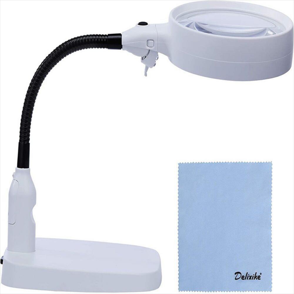 Lupa De Cristal Con 6 Luces Led Y Ahorro De Energía