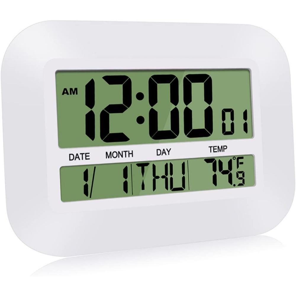 Reloj De Pared Digital Lcd Grande Con Calendario