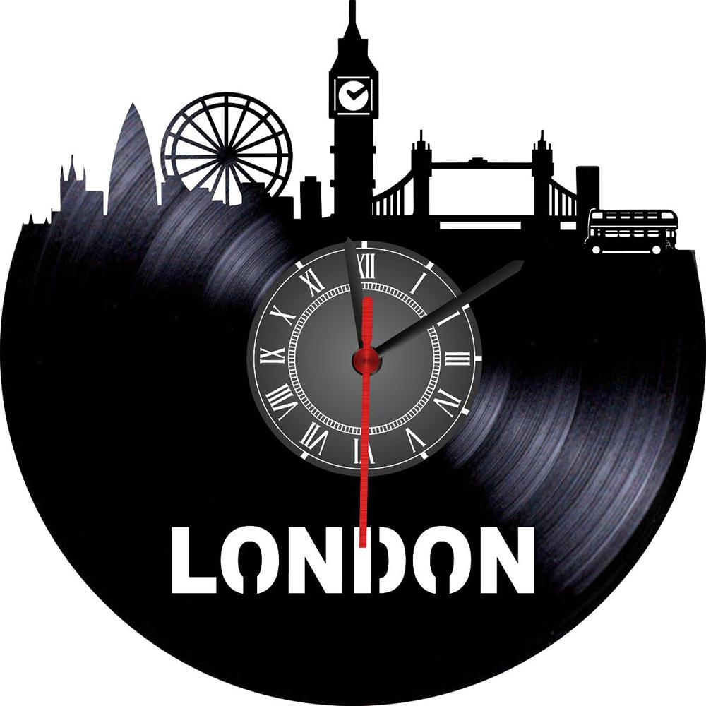 Reloj En Vinilo Lp Ciudades / Vinyl Clock Cities Countries img #2