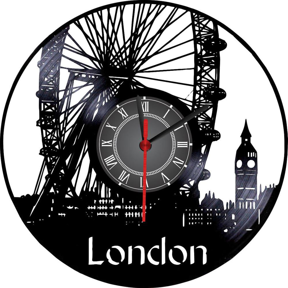 Reloj En Vinilo Lp Ciudades / Vinyl Clock Cities Countries img #4