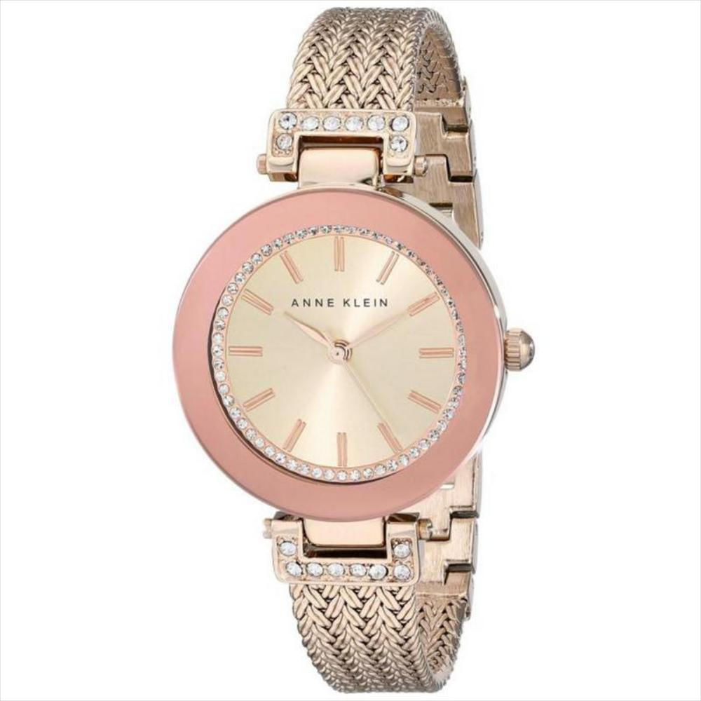 Reloj con pulsera de malla detalles en cristal Swarovski img #1