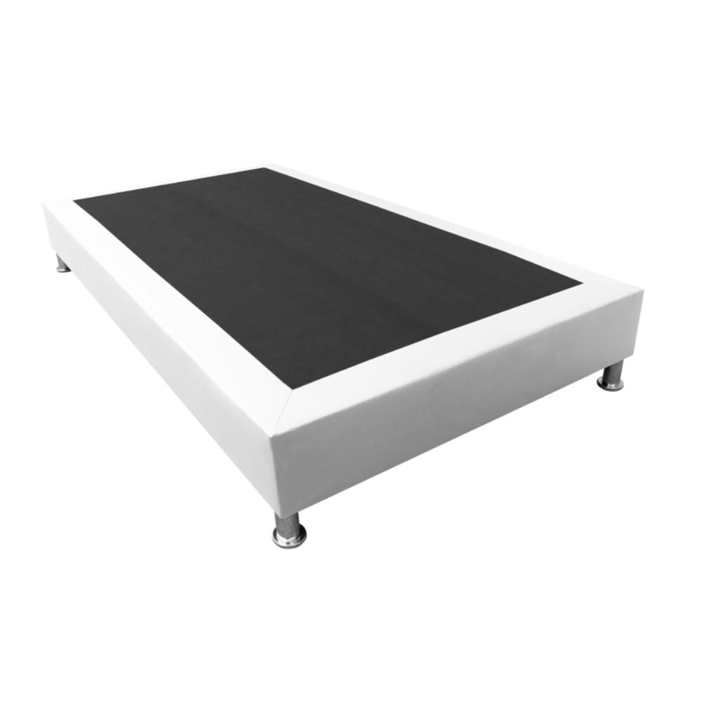 Somier cama auxiliar plegable ADONIS - 90x190 cm - Metal - Blanco