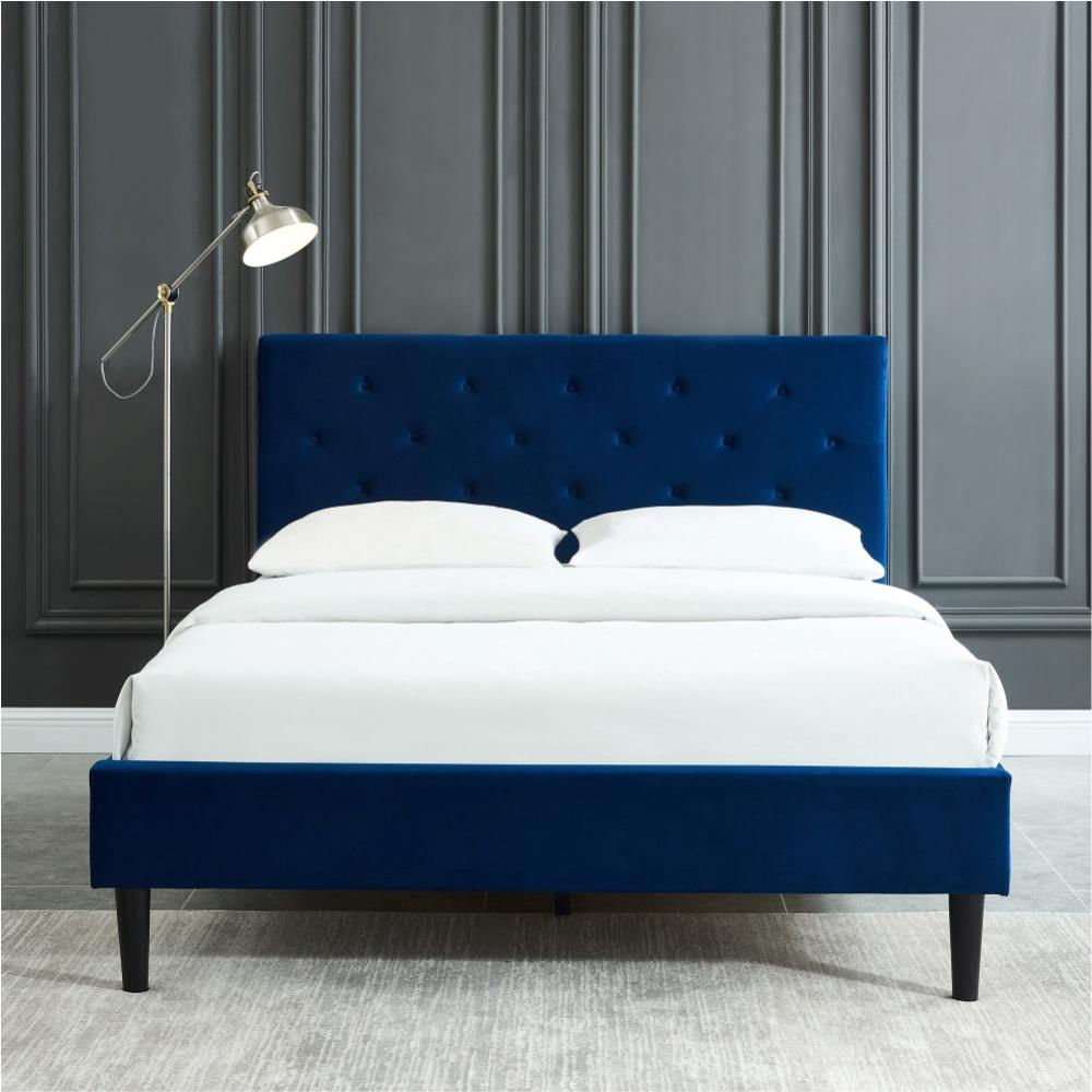 Basecama Blue Sencillo 100X190 Patas Madera