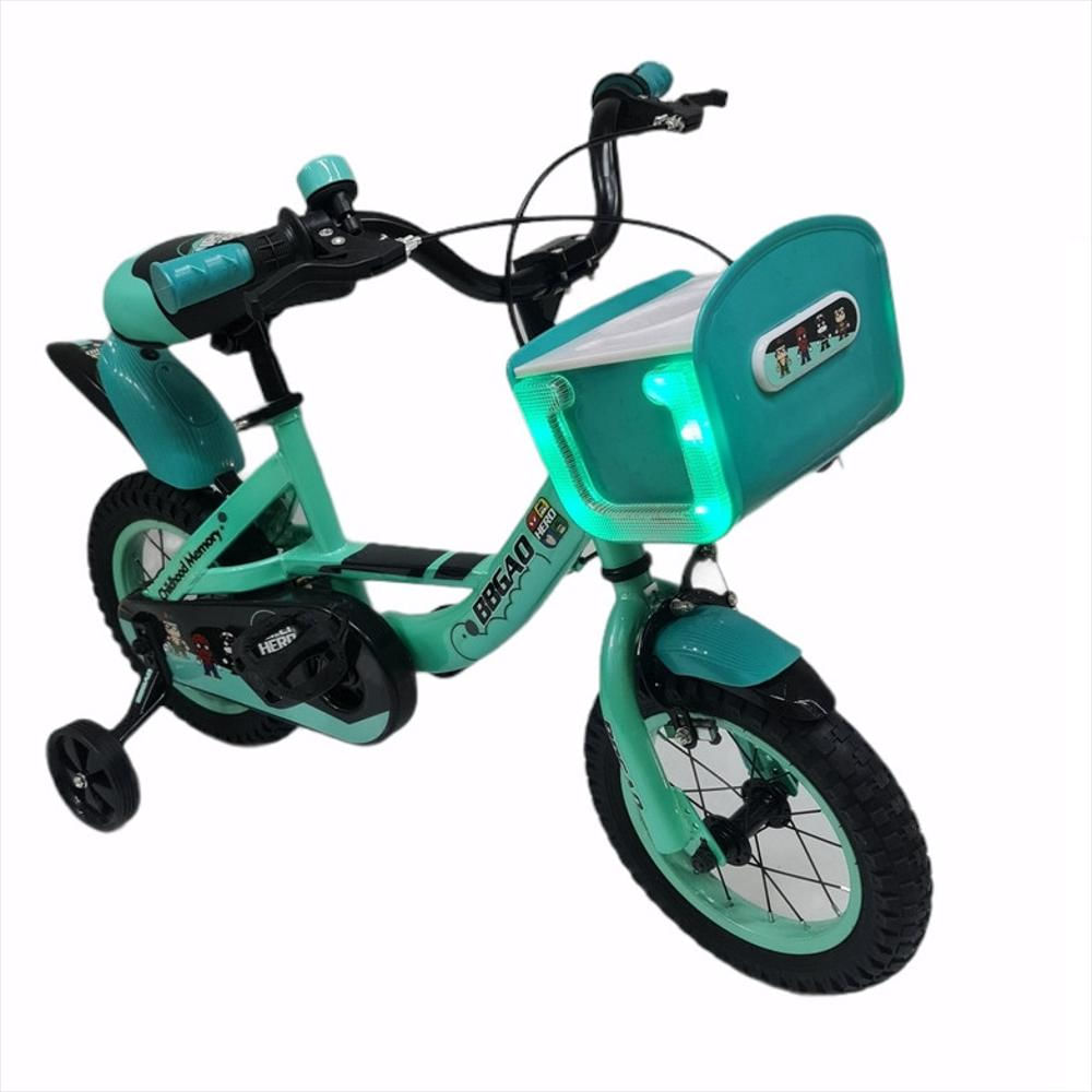 Bicicleta Infantil Bebe 2 A 5 Años Niño Juguete Junior Musical Y Luces  Supernova Verde