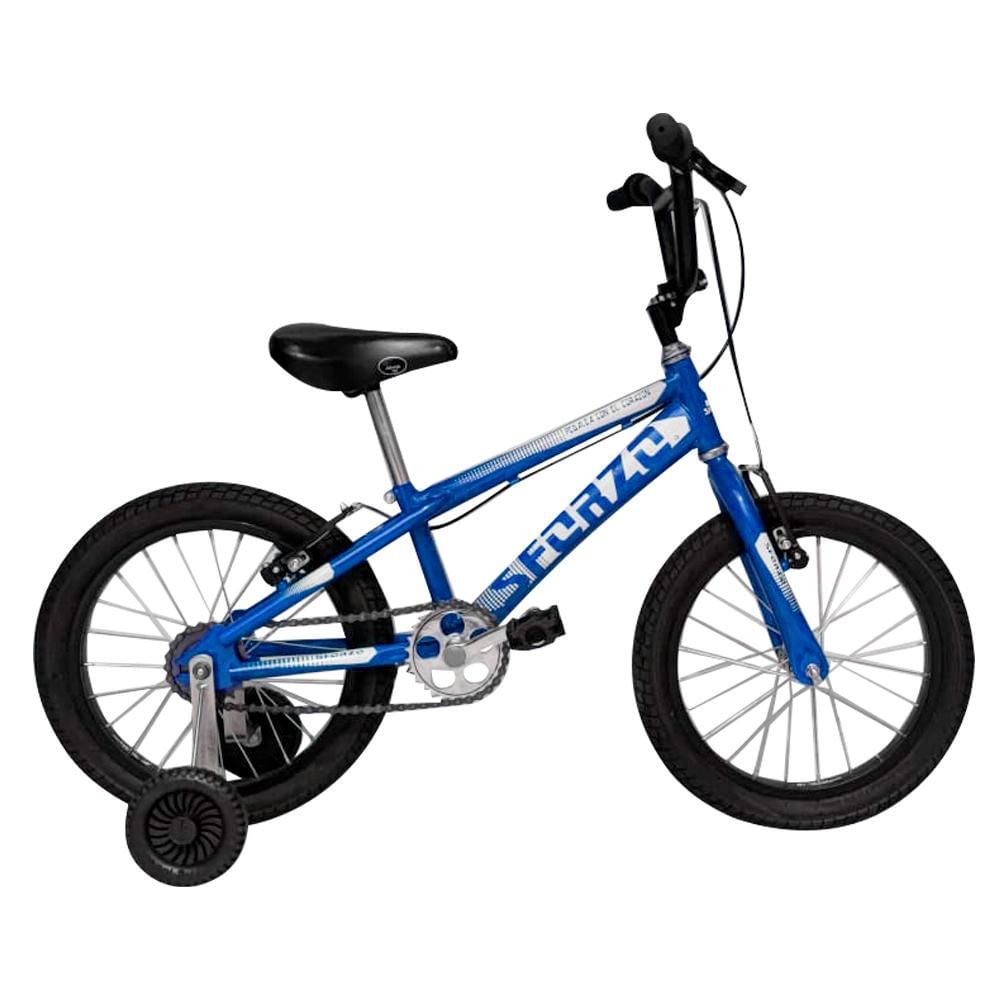 Bicicleta Niño Sforzo Rin 16 Llantas Auxiliares Azul