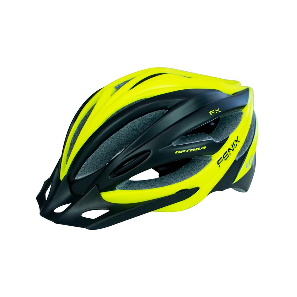 Casco Bicicleta Optimus Fénix Mtb Ruta Negro Neón img #1