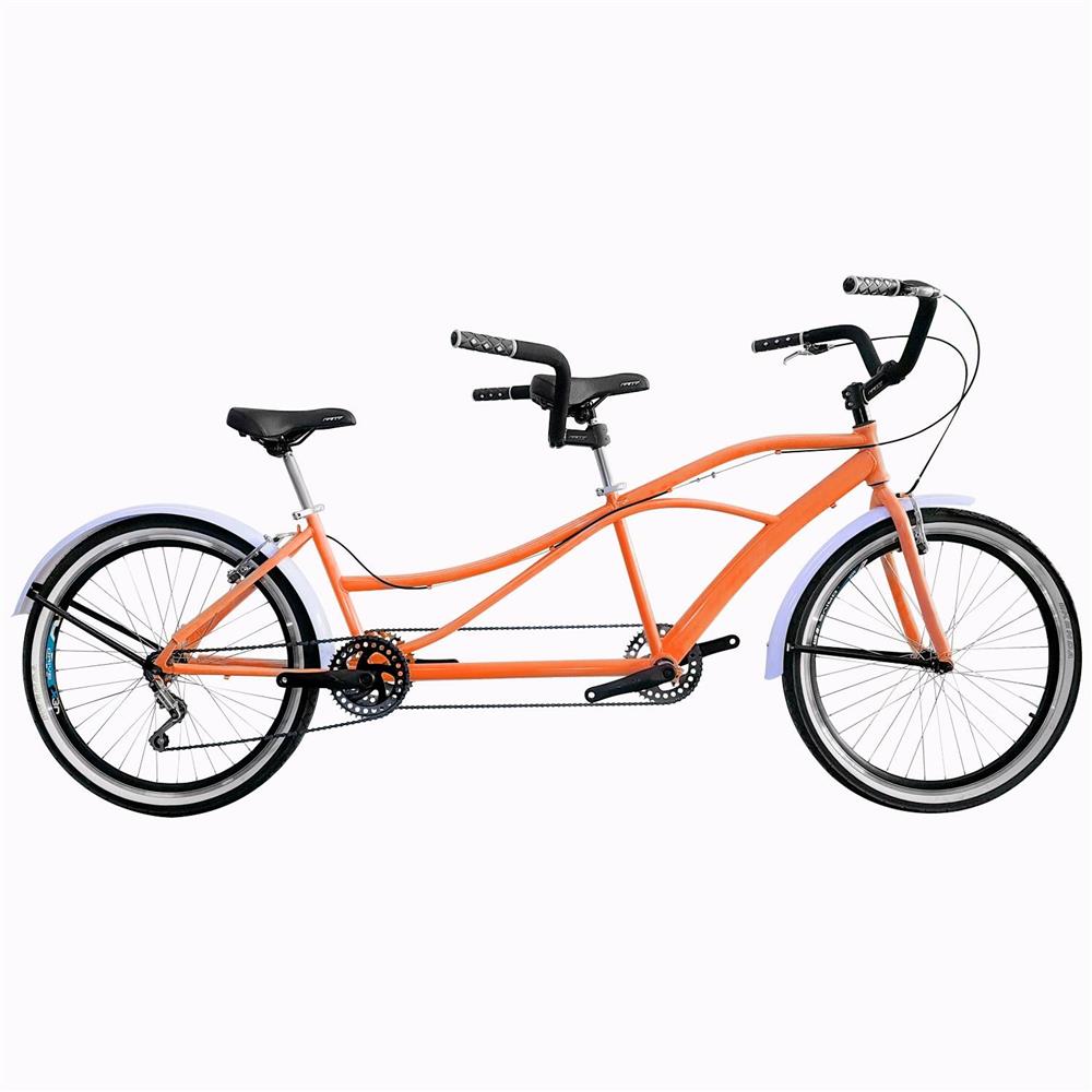 Bicicleta Doble Tandem Rin 26 Monoplato Naranja img #1