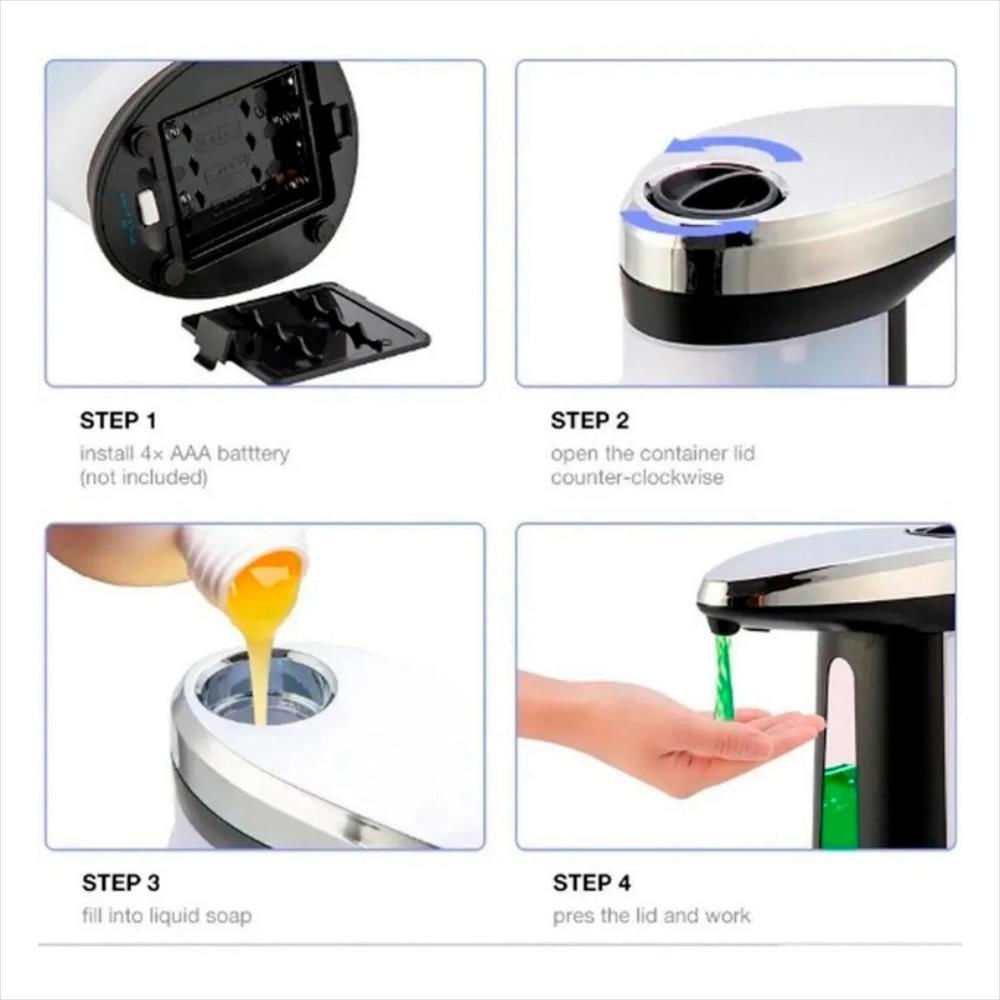 Dispensador Automático De Jabón Liquido Sensor De Movimiento Touchless img #3