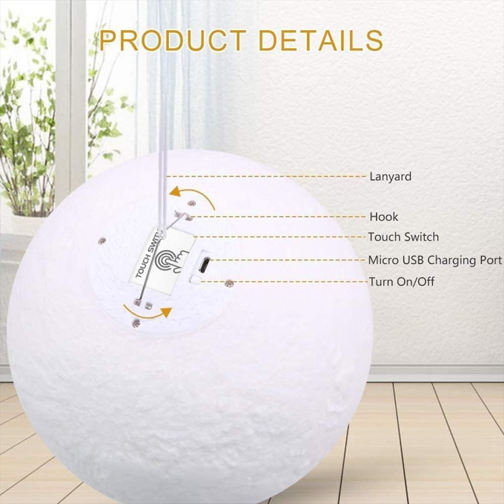 Lámpara De Luna 16 Colores ‎Gdpets img #2