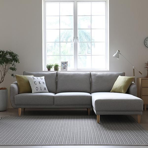 Sofa Importado En L Gris Claro C-home - exito.com